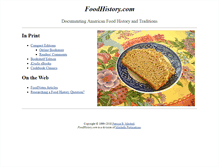 Tablet Screenshot of foodhistory.com